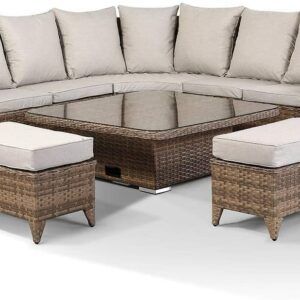 Rattan Park High Back Corner Sofa