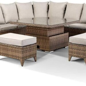 Rattan Park High Back Corner Sofa